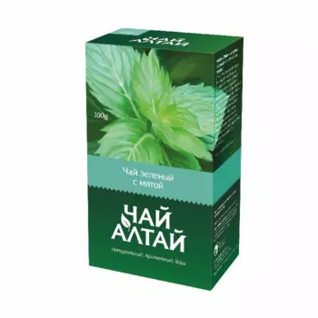 Чай Алтай зеленый с мятой, 100 г