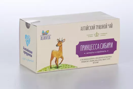 Чай Алтайвита Принцесса сибири в пирамидках травяной, 3 г, 10 шт
