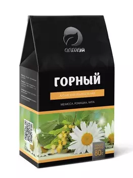 Чай Алтэя травяной Горный ромашка/липа/мелисса/земляника, 80 г