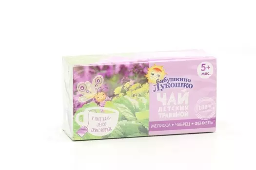 Чай Бабушкино Лукошко дет мелисса/чабрец/фенхель, 1 г, 20 шт