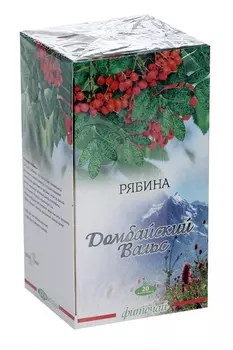 Чай Домбайский вальс Рябина, 1,5 г, 20 шт, фильтр-пакет