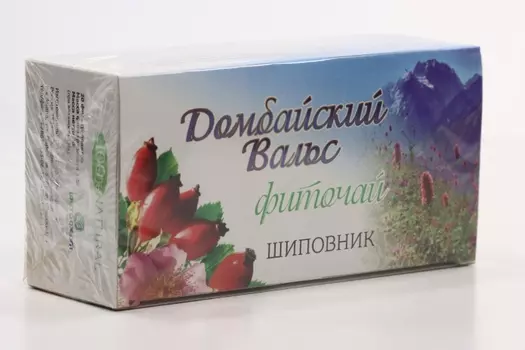 Чай Домбайский вальс Шиповник, 1,5 г, 20 шт, фильтр-пакет