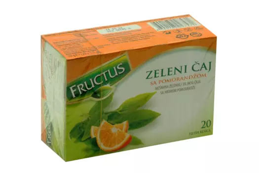 Чай Fructus зеленый с апельсином, 1,5 г, 20 шт