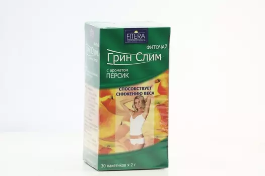 Чай Грин Слим Ти персик, 2 г, 30 шт
