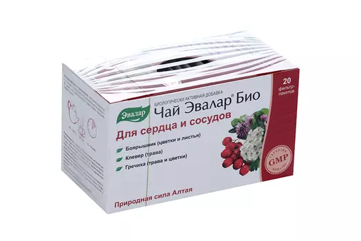 Чай Эвалар Био д/сердца и сосудов, 1,5 г, 20 шт