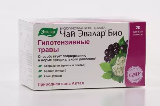 Чай Эвалар Био Гипотензивные травы, 1,5 г, 20 шт