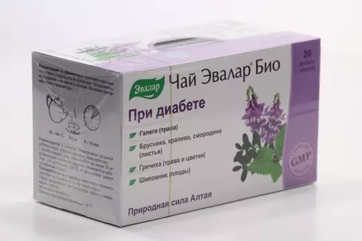 Чай Эвалар Био при диабете, 20 шт, ф/п