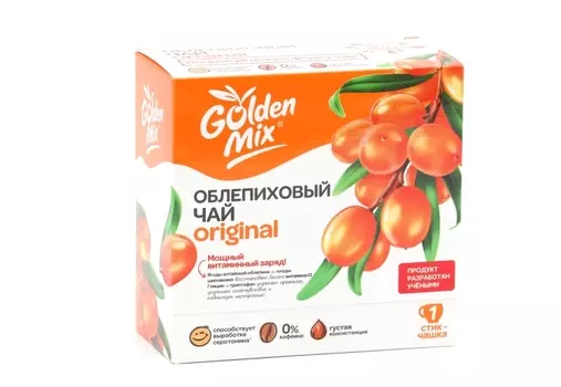 Чай облепиховый Golden Mix Original Алтайский букет, 18 г, 21 шт, стик-саше