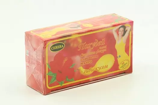 Чай Похудей Плюс Стройная фигура манго с гибискусом, 2 г, 30 шт, фильтр-пакет