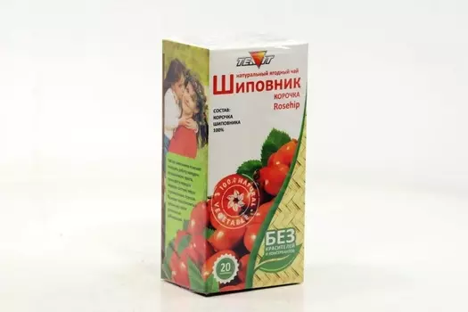 Чай Тиавит Корочка шиповника, 1,8 г, 20 шт, фильтр-пакет