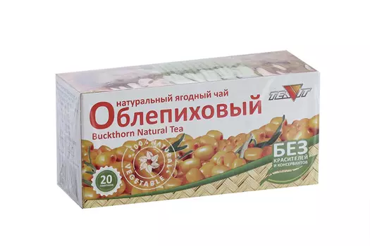 Чай Тиавит Облепиха, 1,8 г, 20 шт, фильтр-пакет