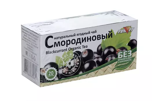 Чай Тиавит Смородиновый, 1,8 г, 20 шт, фильтр-пакет