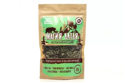 Чай травяной Магия Алтая Успокаивающий, 80 г, крафт-пакет