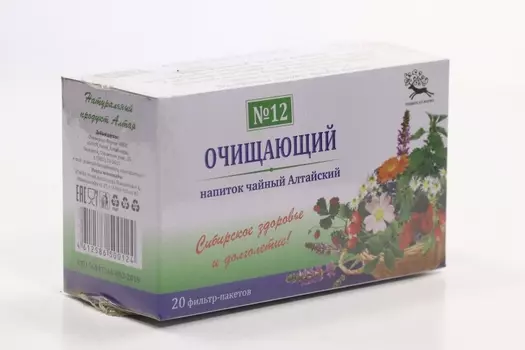 Чайный напиток Алтайский №12 Очищающий 1,5 г, 20 шт, фильтр-пакет