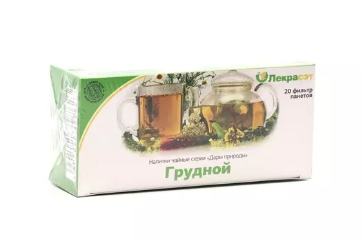 Чайный напиток Дары природы Лекрасэт Грудной, 1,5 г, 20 шт, фильтр-пакет