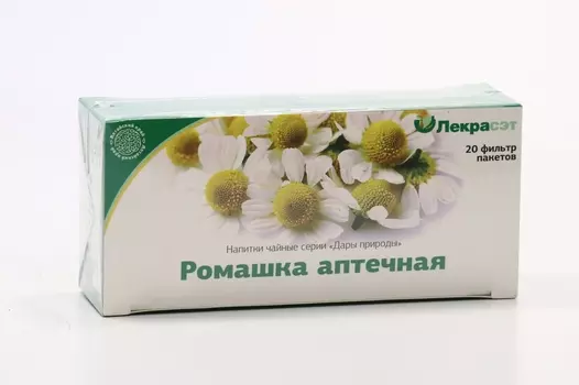 Чайный напиток Дары природы Лекрасэт Ромашка аптечная, 1,5 г, 20 шт, фильтр-пакет
