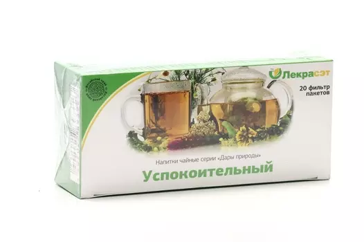 Чайный напиток Дары природы Лекрасэт Успокоительный, 1,5 г, 20 шт, фильтр-пакет