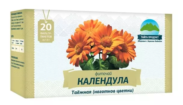 Чайный напиток Календула, 1,5 г, 20 шт, фильтр-пакет