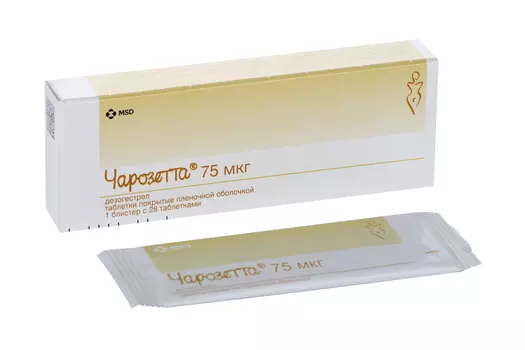 Чарозетта 0.075 мг, 28 шт, таблетки покрытые оболочкой