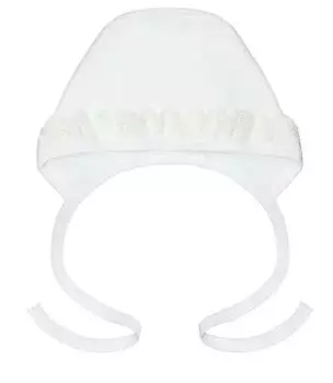 Чепчик Lucky Child с кружевом р 42 белый