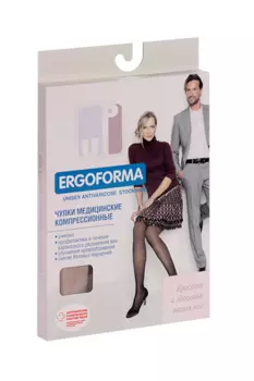 Чулки ERGOFORMA 2 класс компр откр носок унисекс шир резин телесн р 4, (EU 226)