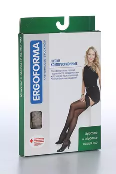 Чулки Ergoforma антиварикозн 2 класс компрессии 23-32 мм рт ст р 3, телесн