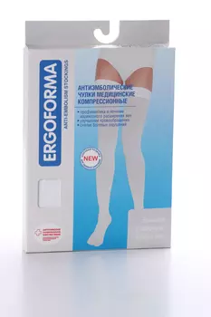 Чулки Эргоформа антиэмболич класс 1 р 5, белый