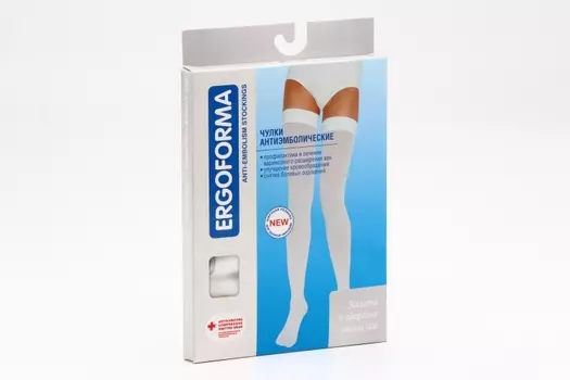 Чулки Эргоформа антиэмболич класс 2 р 3, белый