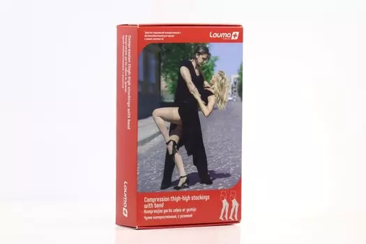 Чулки Лаума Медикал мед компресс с хлопком/резинкой 2 кл б/мыска р 2K, пара натуральный