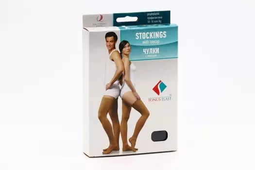 Чулки Тонус эласт компрес профилакт рост 1 р 3, черн