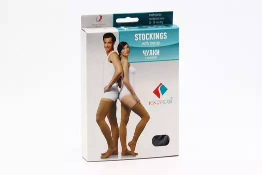 Чулки Тонус эласт компрес профилакт рост 1 р 4, черн