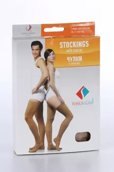 Чулки Тонус эласт мед компресс рост 1 класс компр 1 р 2, беж