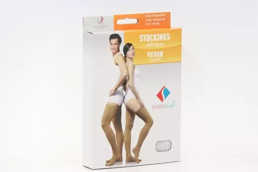 Чулки Тонус эласт мед компресс рост 2 класс компр 1 р 2, черн