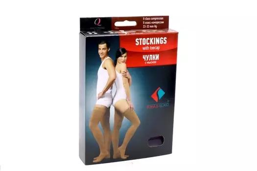 Чулки Тонус Эласт Люкс лечеб-проф 2 кл компр рост 1 карамель р 2, пара