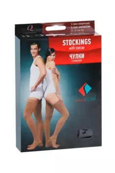 Чулки Тонус Эласт Люкс лечеб-профилакт 2 класс компрессии рост 1 черный р 3, пара