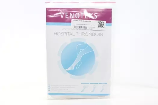 Чулки VENOTEKS 1 кк компрессионные д/операций/родов белый р S, пара