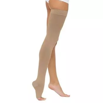 Чулок Центр Компресс до бедра 1 класс с открытым мыском р 6, кремовый