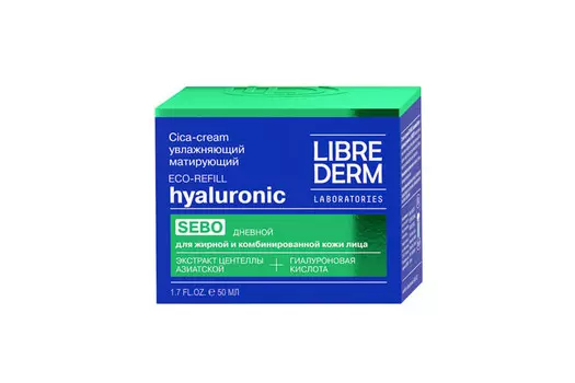 Cica-крем Либридерм Гиалуроновый увлажняющ матирующ дневн д/жирн кожи, 50 мл