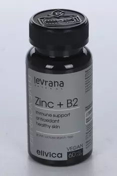 Цинк и Витамин В2 Elivica Zinc with Vitamin B2, 60 шт, капсулы