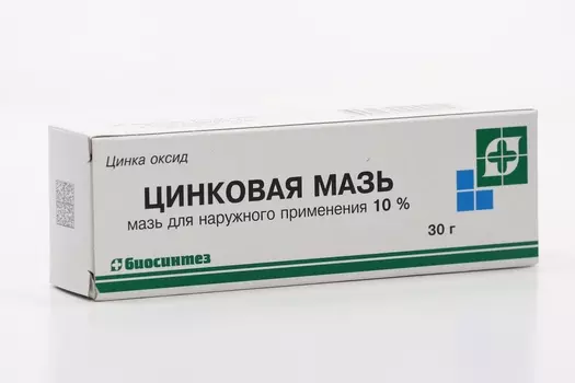 Цинковая мазь 10%, 30 г, мазь для наружного применения