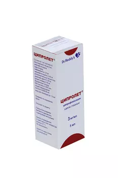 Ципролет 3 мг/мл, 5 мл, капли глазные