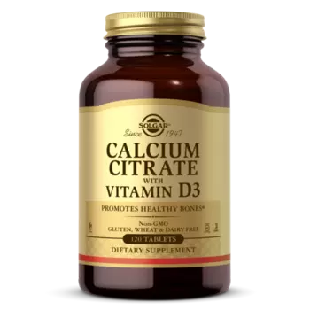 Цитрат кальция с витамином Д3, 120 шт, Солгар
