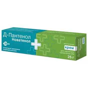 Д-Пантенол Новатенол 5%, 25 г, крем для наружного применения кор