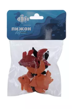Декор Пижон Аква д/аквариума рыбки 5,5х4,2х1,7 см 4 шт