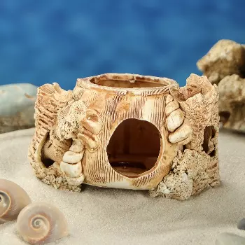 Декорация для аквариума Бочка 9 см микс