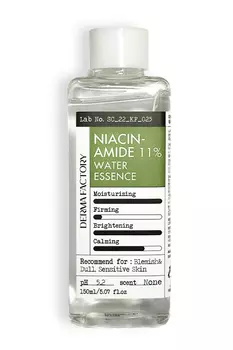 Derma Factory Эссенция-Тонер С Ниацинамидом NIACIN-AMIDE 11% WATER ESSENCE 150мл