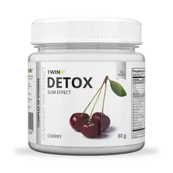 Детокс Слим Эффект+экстракт грейпфрутовой косточки 1WIN Вишня, 80 г