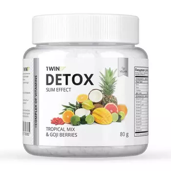Детокс Слим Эффект+ягоды годжи 1WIN Тропический микс, 80 г