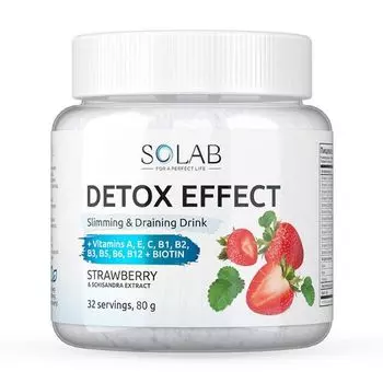 Детокс Слим Эффект с экстр лимонника Solab, 80 г, порошок со вкусом клубники
