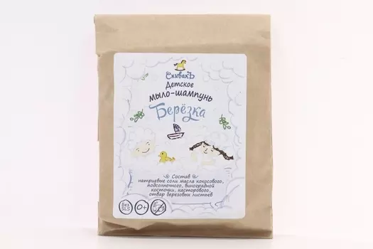 Детское мыло-шампунь СпивакЪ "Березка", 100 г